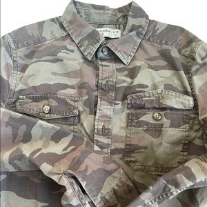 Boy’s Cotten, button front,  camo shirt
